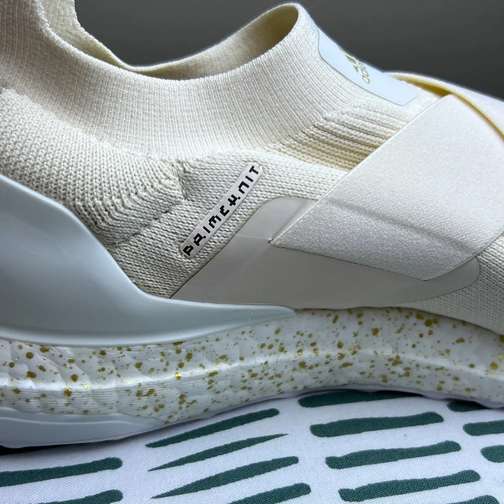 Adidas‎ Ultraboost Slip On DNA Cream White Gold Sneaker Athleisure Women's 9